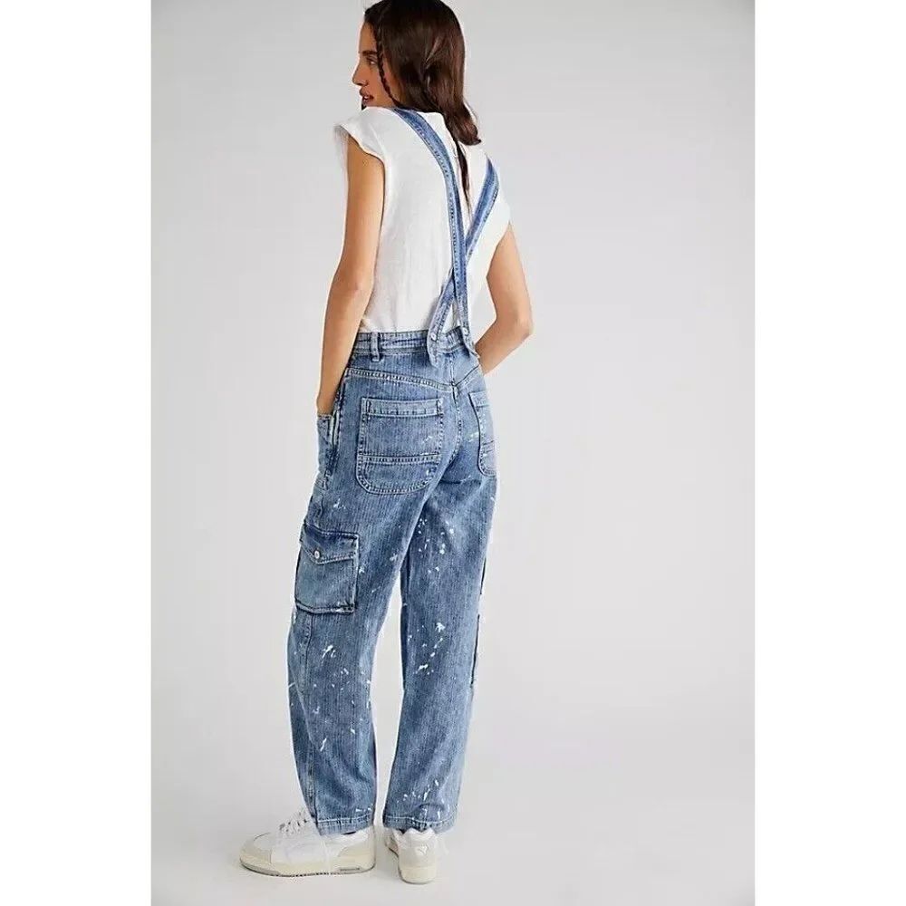 NEW FREE PEOPLE Sz L SUTTON UTILITY OVERALL - Picture 2 of 3